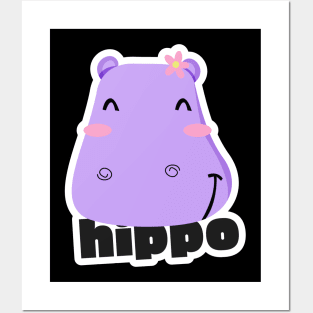 Cute Hippo Posters and Art